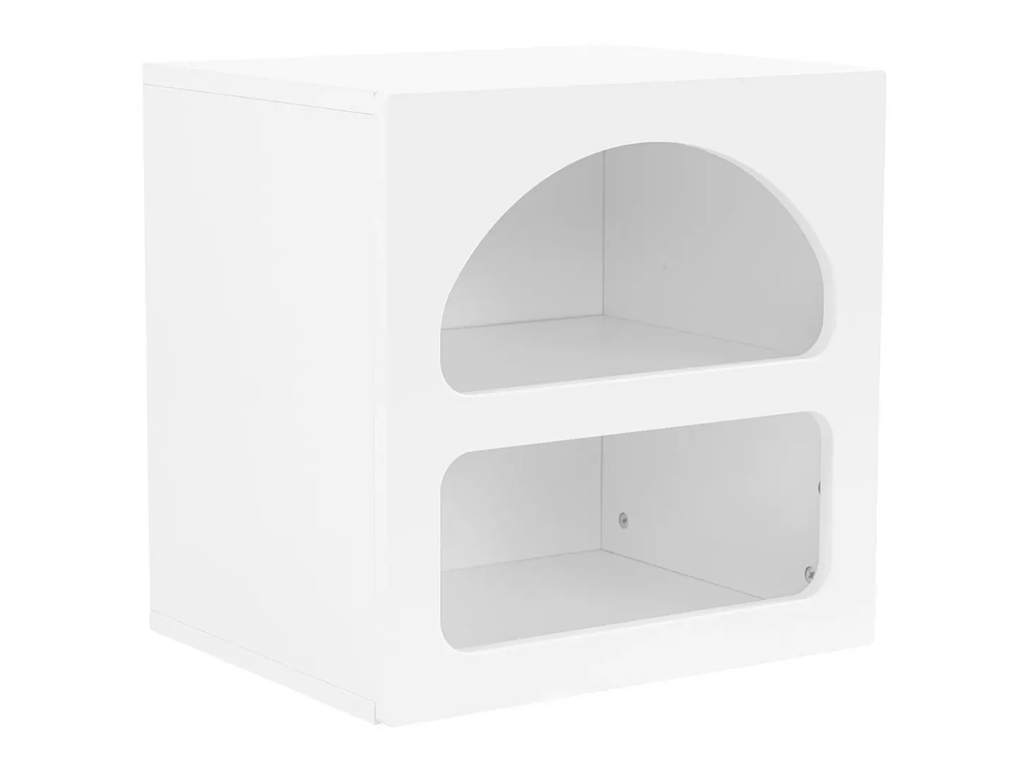 Mesa de cabeceira com espaço de arrumação branco - LUELA