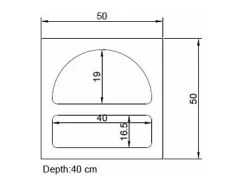 Mesa de cabeceira com espaços de arrumação bege efeito mármore - LUELA