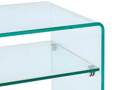 Mesa de cabeceira com um nicho em vidro temperado STILEOS