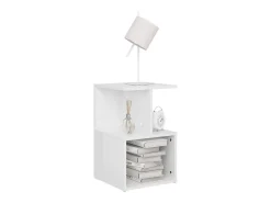 Mesa de cabeceira derivados de madeira cinzento cimento