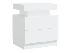 Mesa de cabeceira derivados de madeira branco