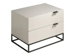 Mesa de cabeceira em madeira cinzenta e aço preto 7004 ANGEL CERDA