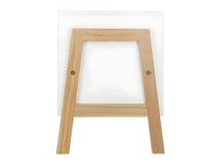 Mesa de cabeceira em MDF branco 40x33øcm