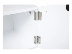 Mesa de cabeceira em MDF branco 53x26,5x34cm