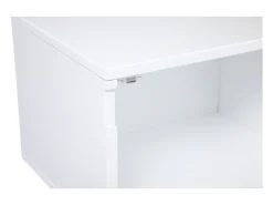 Mesa de cabeceira em MDF branco 53x26,5x34cm