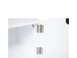 Mesa de cabeceira em MDF branco 53x26,5x34cm