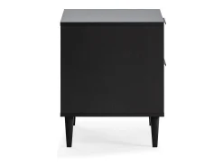 Mesa de cabeceira Kalma 2 gavetas cor preto/carvalho