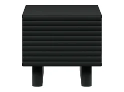 Mesa de cabeceira LUDIMA com 1 porta em MDF preto