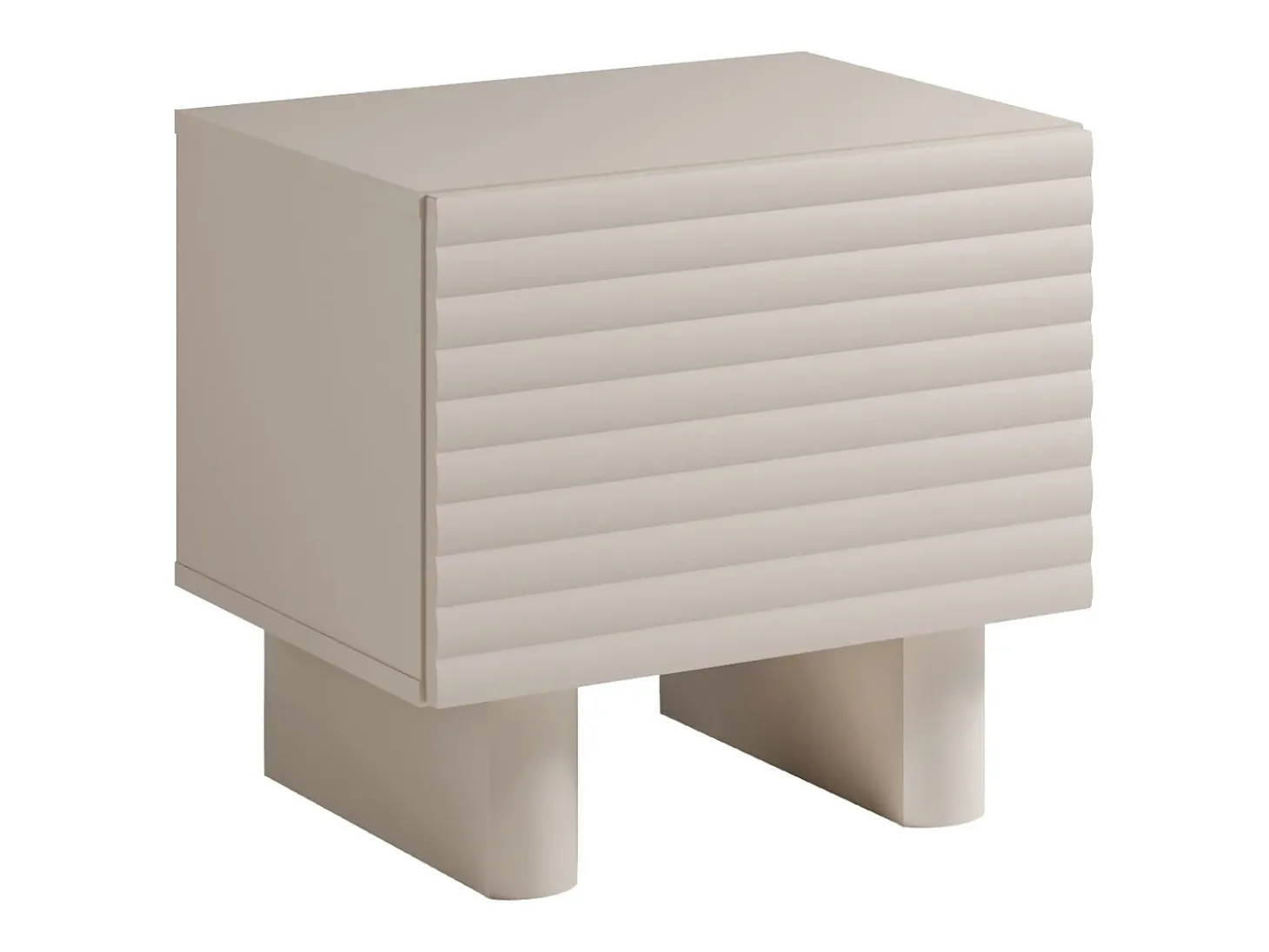 Mesa de cabeceira LUDIMA com 1 porta em MDF bege