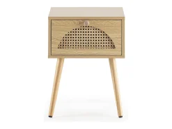 Mesa de cabeceira Luna 1 gaveta cor carvalho