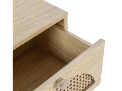 Mesa de cabeceira Luna 1 gaveta cor carvalho