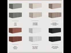 Mesa de cabeceira suspensa com gaveta – frente ranhurada, Cor: Branco, 40 x 20 x 16 cm