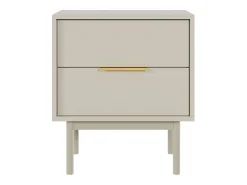 Mesa de cabeceira Viva 2G caxemira / caxemira / dourado