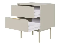 Mesa de cabeceira Viva 2G caxemira / caxemira / dourado