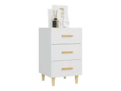 Mesa de cabeceira 40x40x66 cm derivados de madeira branco