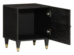 Mesa de cabeceira 40x33x46 cm madeira de mangueira maciça