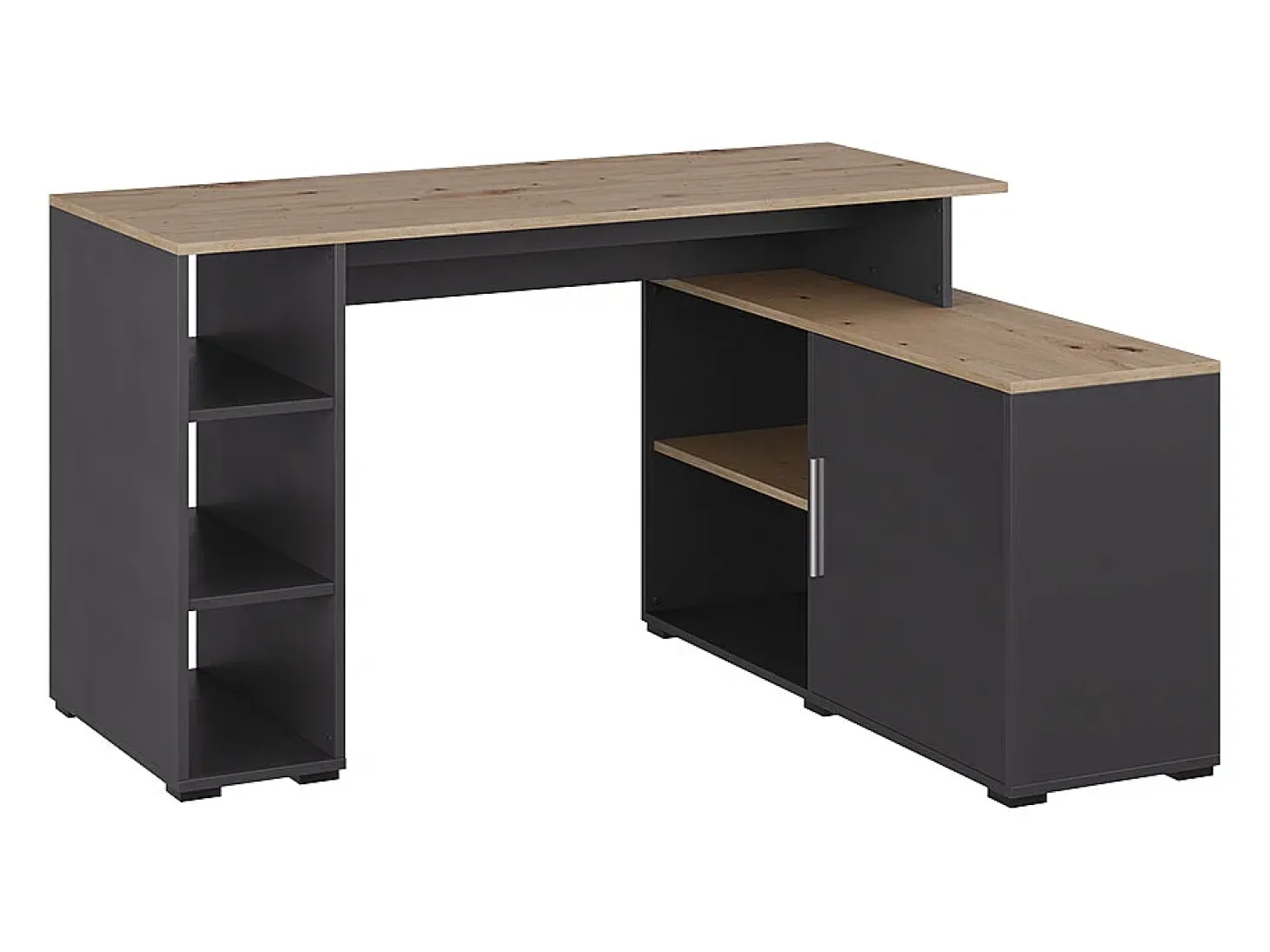 Mesa de canto antracite/artesanal 135x110x75.5 rudy