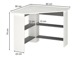 Mesa de canto branco 90x90x74 arion