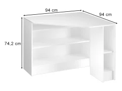 Mesa de canto branco 94x94x74.2 alvaro