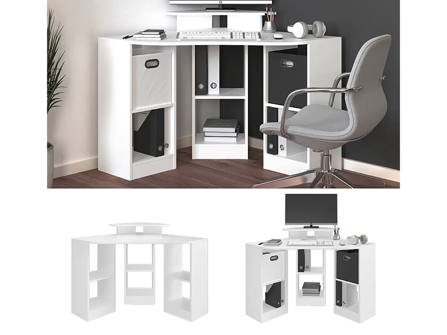 Mesa de canto branco 94x94x84.4 artur