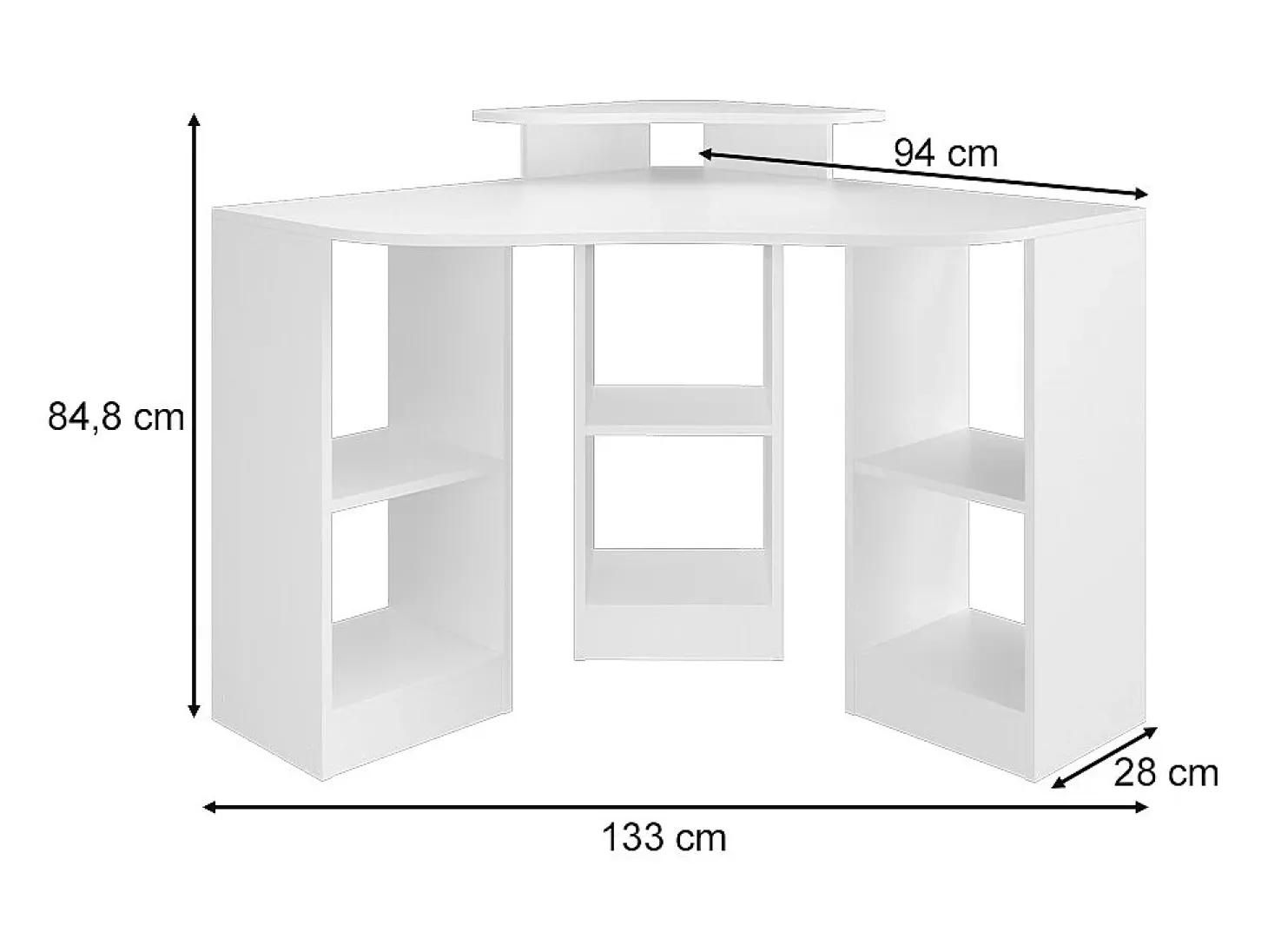 Mesa de canto branco 94x94x84.4 artur