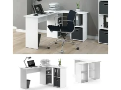 Mesa de canto branco 136x112x73 carlo