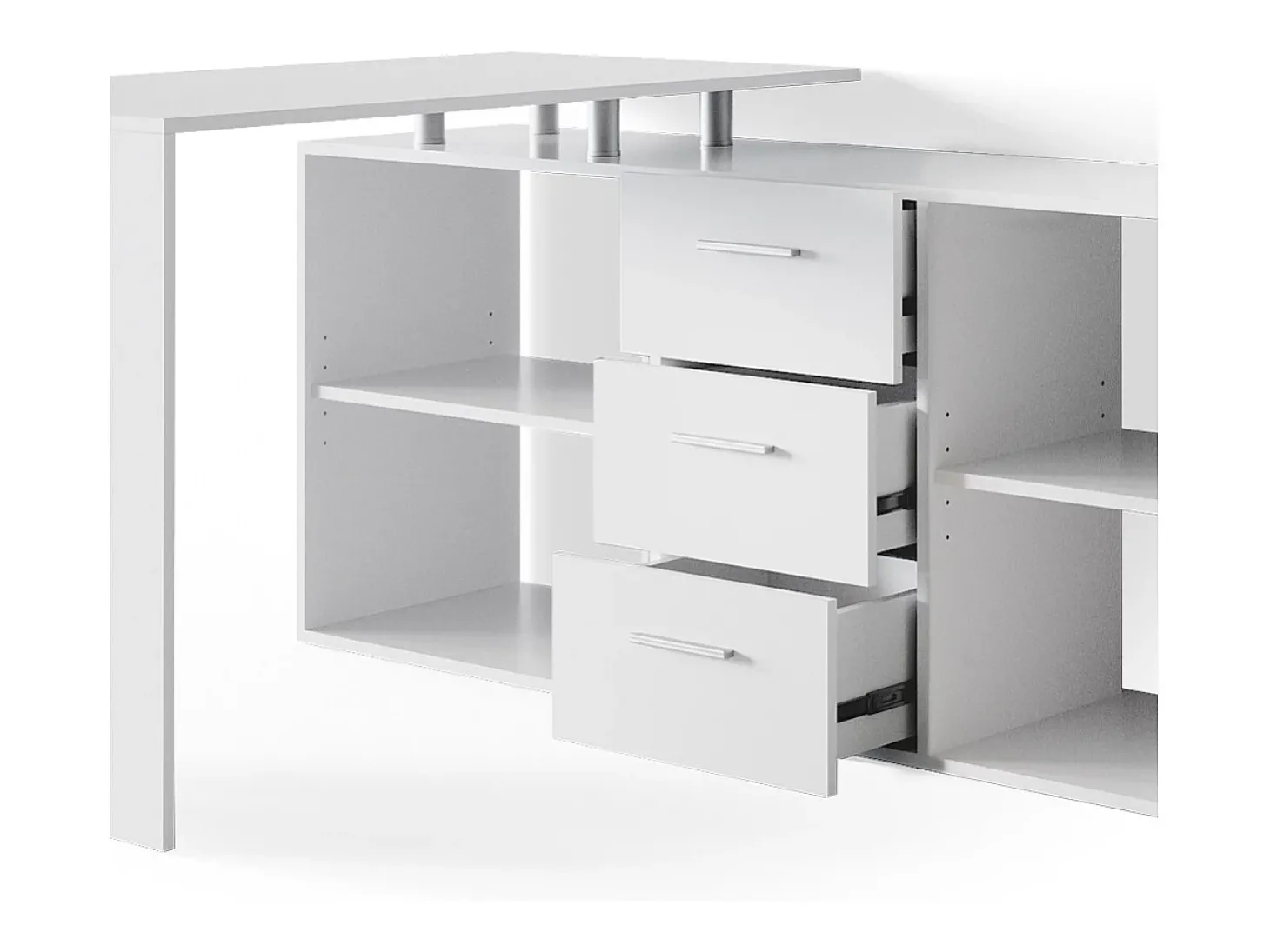 Mesa de canto branco 215x60x75 dante