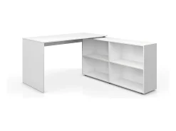 Mesa de canto branco 137x60x75.4 flexplus