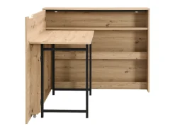 Mesa de canto dobrável mdf cor natural - RELIMY