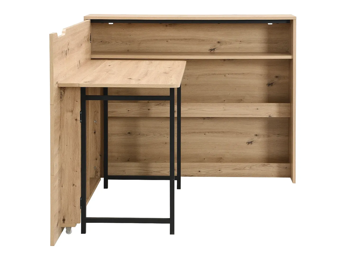 Mesa de canto dobrável mdf cor natural - RELIMY