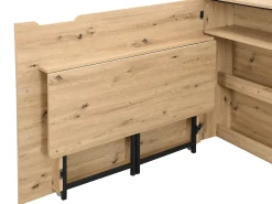 Mesa de canto dobrável mdf cor natural - RELIMY