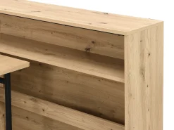 Mesa de canto dobrável mdf cor natural - RELIMY