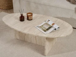 Mesa de centro - Efeito travertino - ISENORA