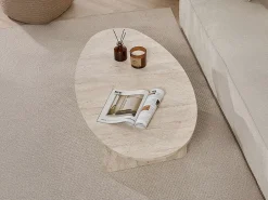 Mesa de centro - Efeito travertino - ISENORA