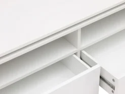 Mesa de centro 2 gavetas e 2 nichos com LEDs branco - SYLPIA