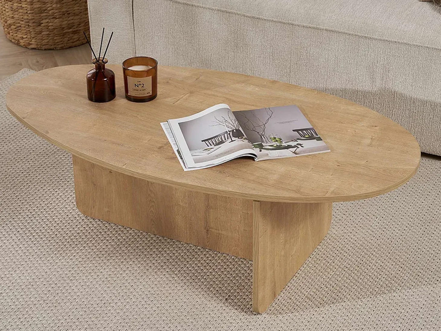Mesa de centro - Natural claro - ISENORA