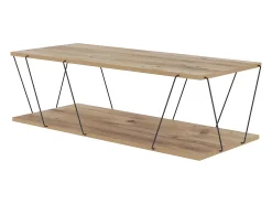 Mesa de centro - Natural e preta - ENTREGA