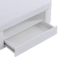 Mesa de centro 4 portas e 1 gaveta com LEDs - MDF - Cor: lacado a branco - VANDANA