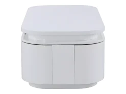Mesa de centro 4 portas e 1 gaveta com LEDs - MDF - Cor: lacado a branco - VANDANA