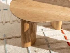 Mesa de centro com folheado de freixo - Natural claro - CALYNOR