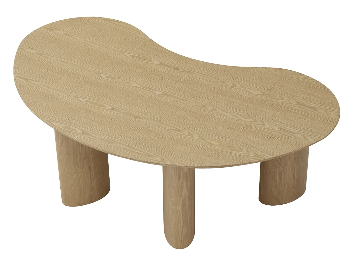 Mesa de centro com folheado de freixo - Natural claro - CALYNOR