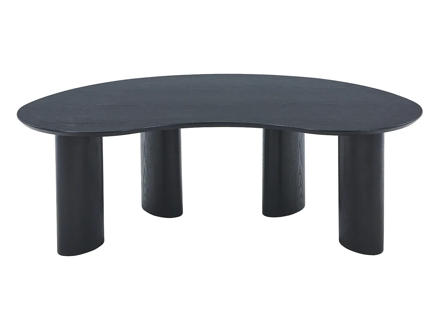 Mesa de centro com folheado de freixo - Preto - CALYNOR
