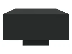 Mesa de centro com luzes LED 85x55x31 cm preto