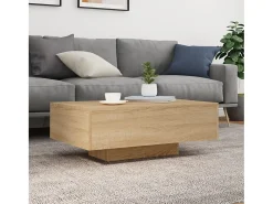 Mesa de centro com luzes LED 85x55x31 cm carvalho sonoma