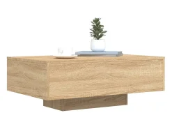 Mesa de centro com luzes LED 85x55x31 cm carvalho sonoma