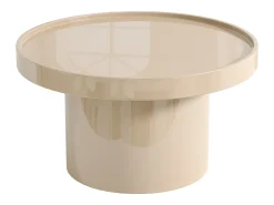 Mesa de centro em MDF - Bege laqueado - SYBEVA