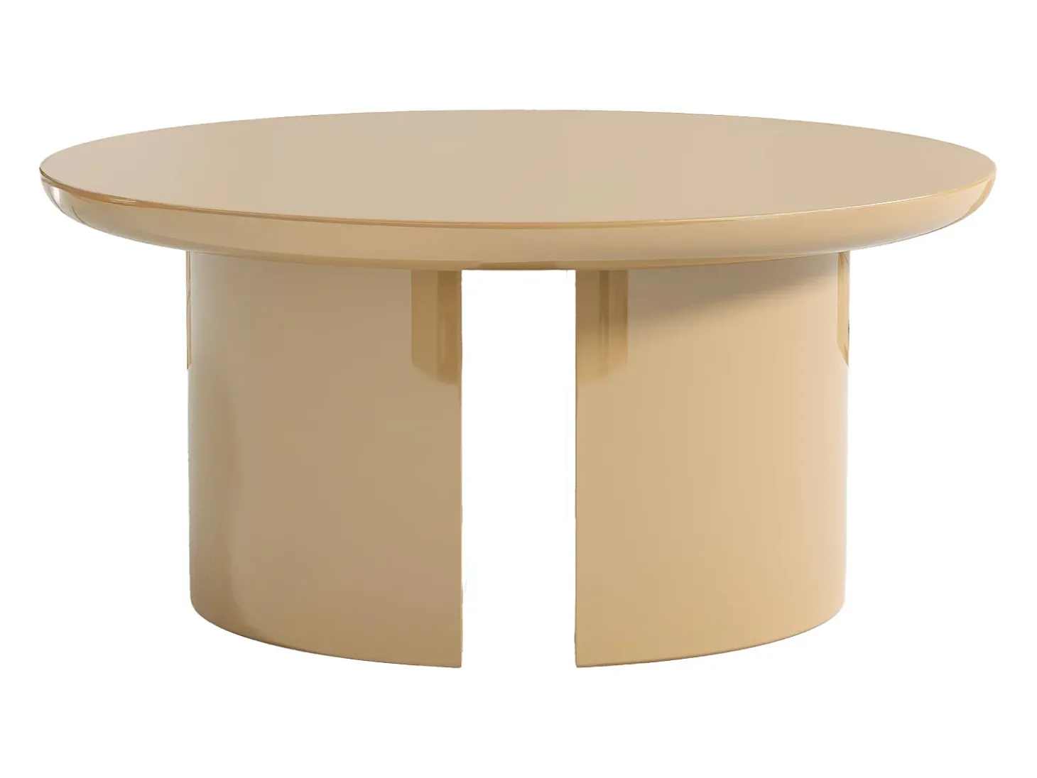 Mesa de centro em MDF - Bege lacado - DERLALI