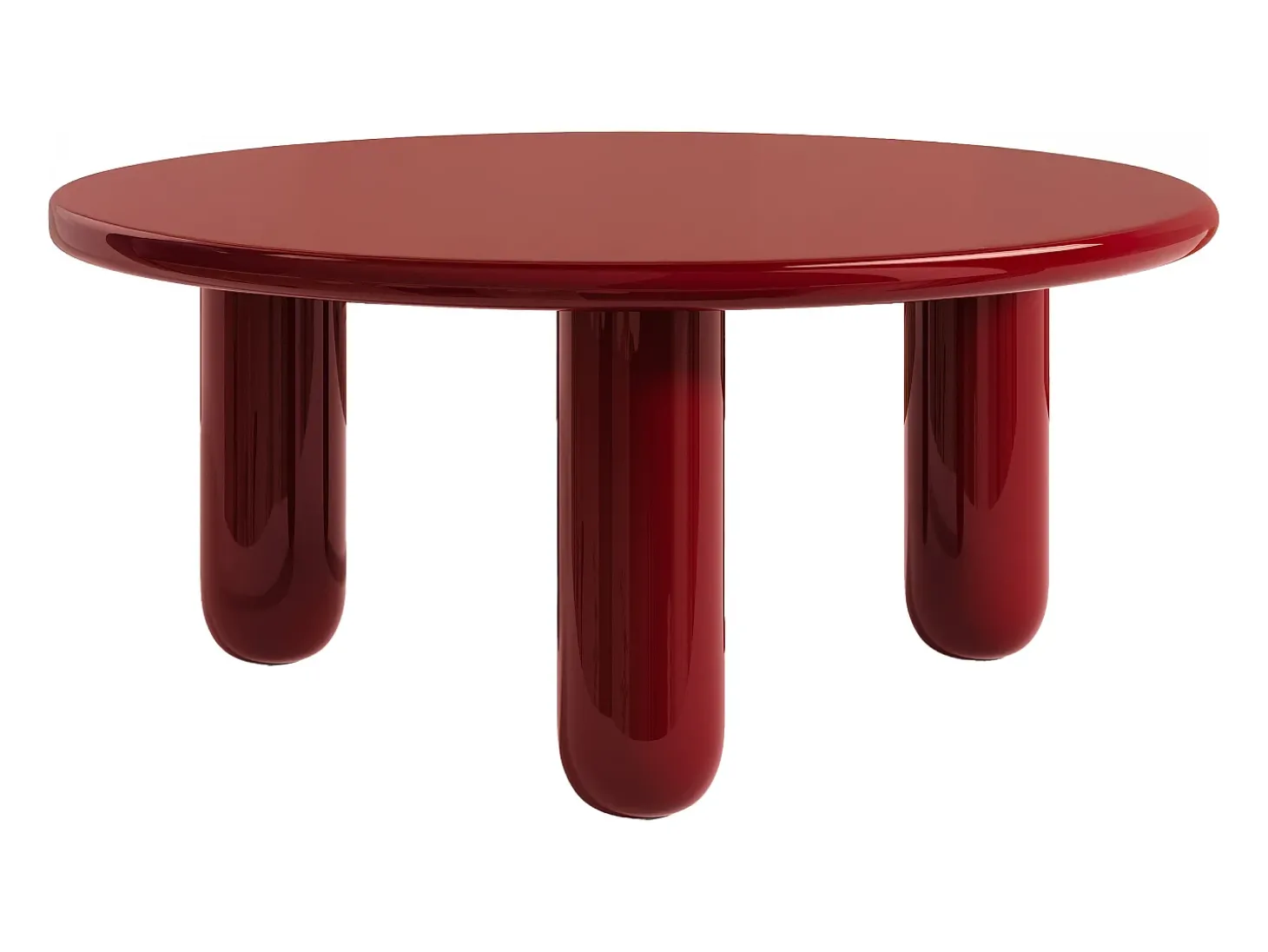 Mesa de centro em MDF - Vermelho lacado - BENESA
