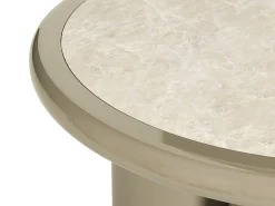 Mesa de centro em mármore e MDF - Bege e taupe - DIRAMA