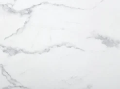 Mesa de centro giratória redonda com 1 nicho MDF efeito mármore branco - JANITA